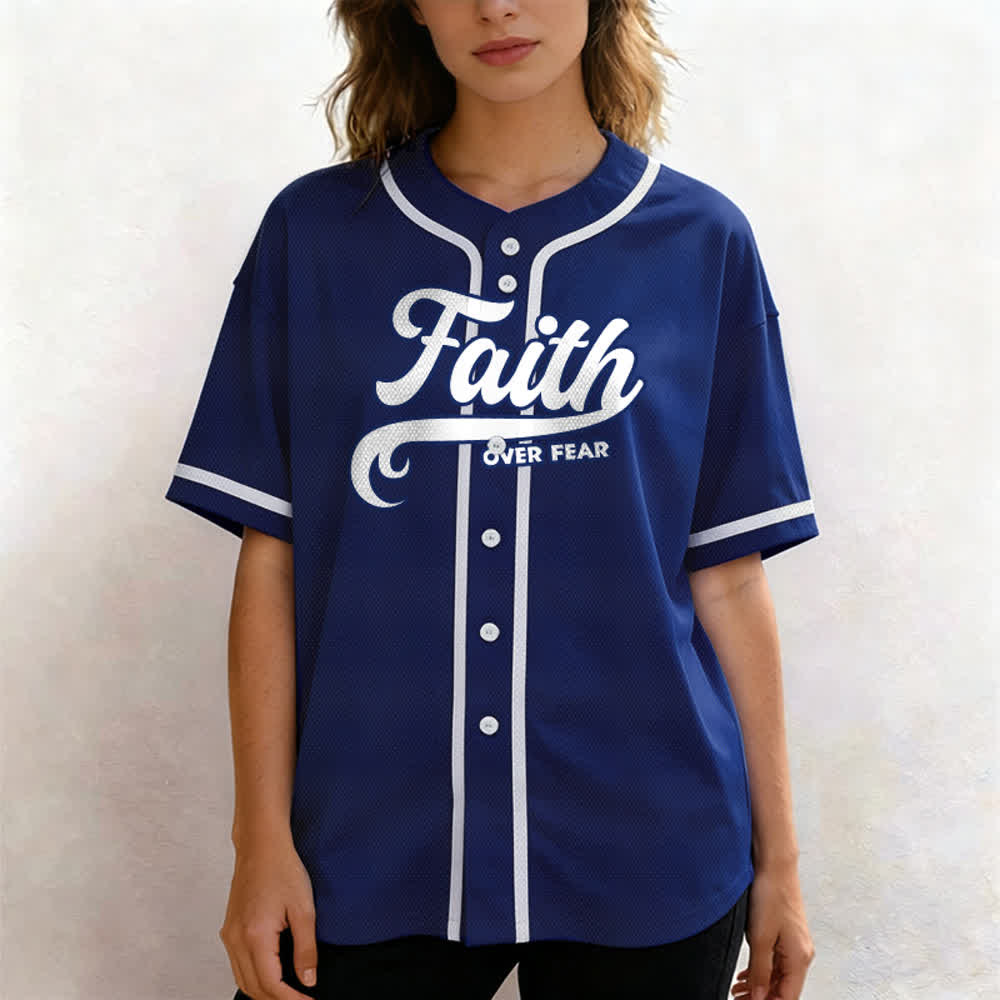 Christianartworkshop Glaube statt Angst Benutzerdefiniertes Unisex-Baseballtrikot mit Namen und Nummer - image 12