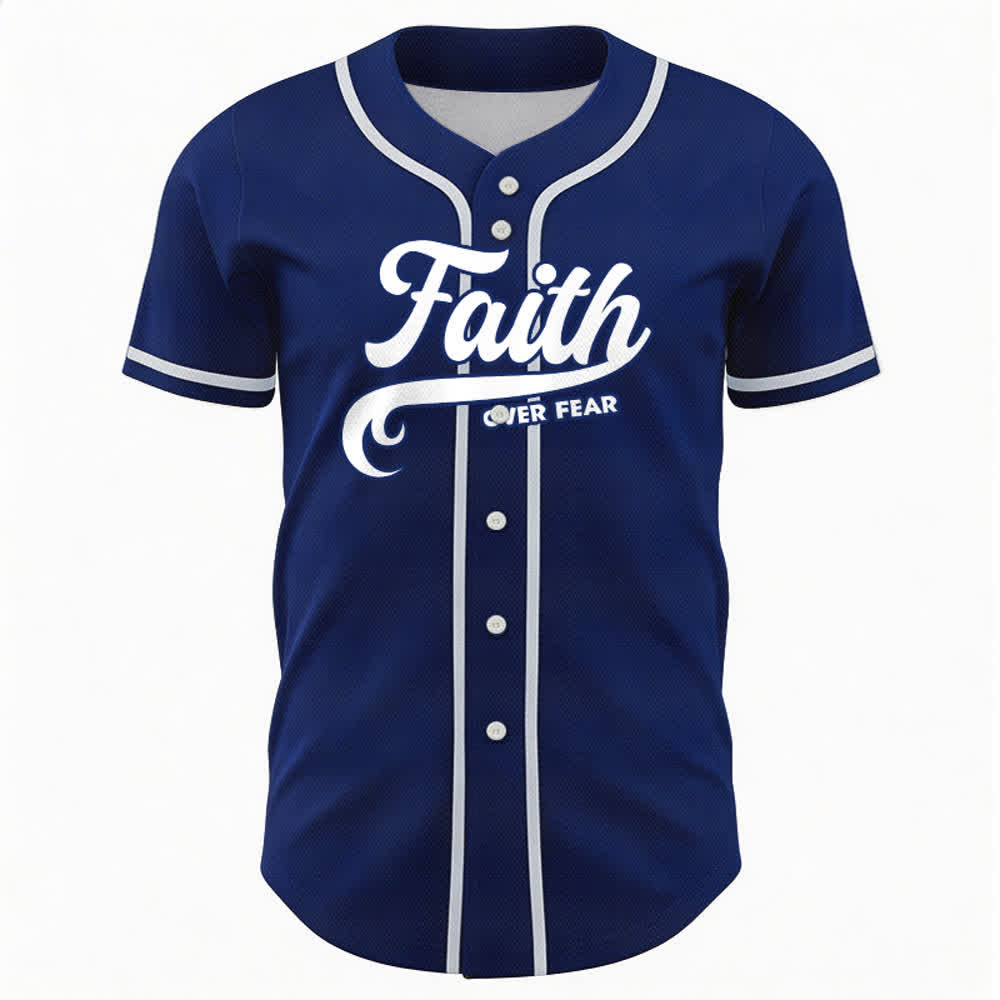 Christianartworkshop Glaube statt Angst Benutzerdefiniertes Unisex-Baseballtrikot mit Namen und Nummer - image 10