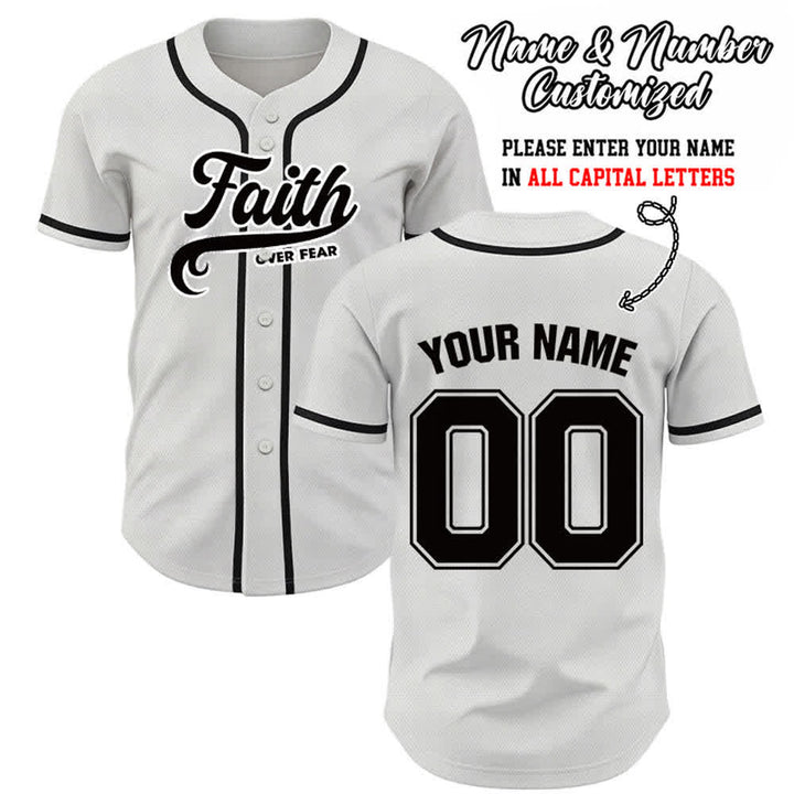 Christianartworkshop Glaube statt Angst Benutzerdefiniertes Unisex-Baseballtrikot mit Namen und Nummer - Weiß - 5XL - Name & Nummer angepasst - image 16