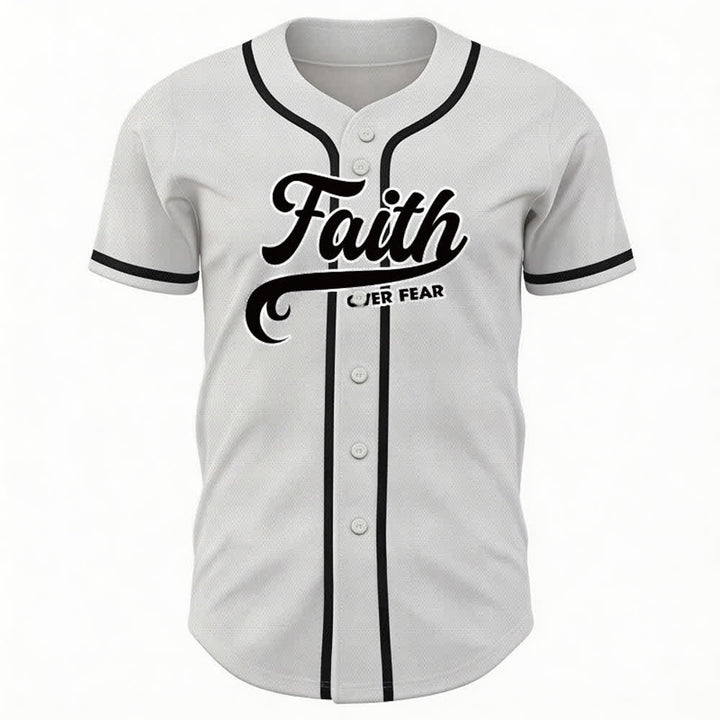 Christianartworkshop Glaube statt Angst Benutzerdefiniertes Unisex-Baseballtrikot mit Namen und Nummer - image 18