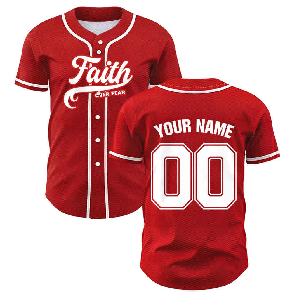 Christianartworkshop Glaube statt Angst Benutzerdefiniertes Unisex-Baseballtrikot mit Namen und Nummer - image 25