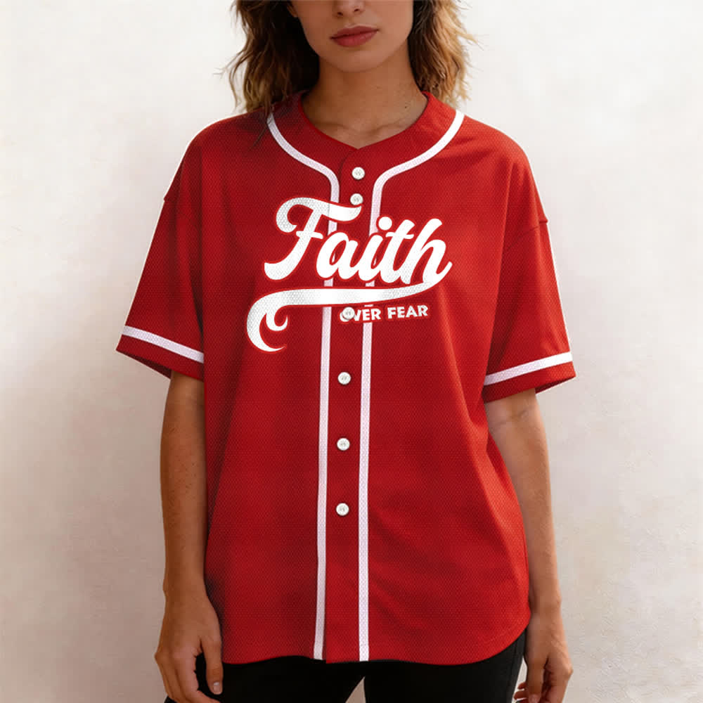 Christianartworkshop Glaube statt Angst Benutzerdefiniertes Unisex-Baseballtrikot mit Namen und Nummer - image 28