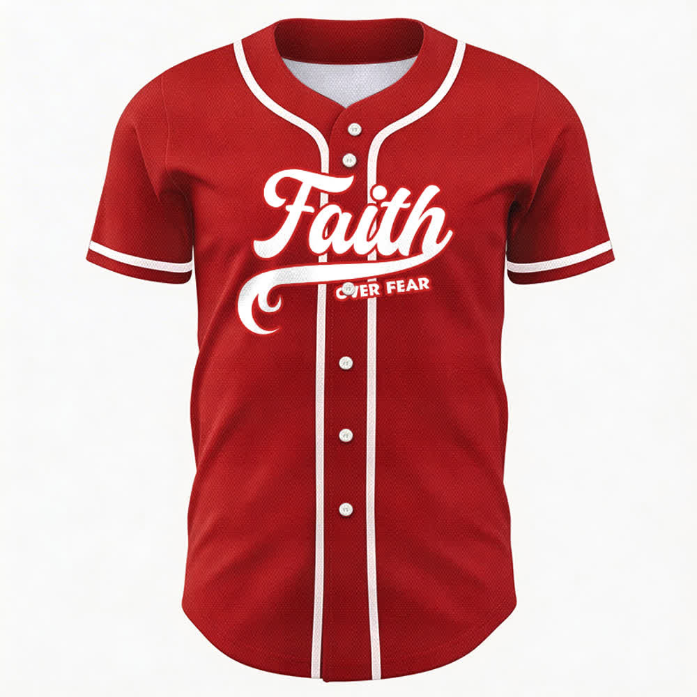 Christianartworkshop Glaube statt Angst Benutzerdefiniertes Unisex-Baseballtrikot mit Namen und Nummer - image 26