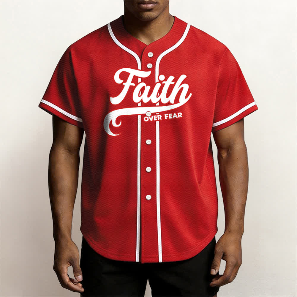 Christianartworkshop Glaube statt Angst Benutzerdefiniertes Unisex-Baseballtrikot mit Namen und Nummer - image 30