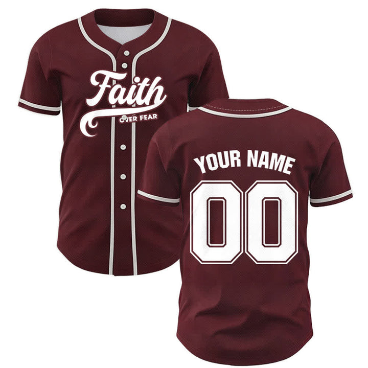 Christianartworkshop Glaube statt Angst Benutzerdefiniertes Unisex-Baseballtrikot mit Namen und Nummer - image 33