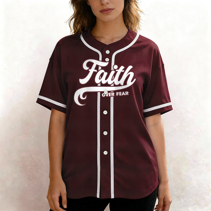 Christianartworkshop Glaube statt Angst Benutzerdefiniertes Unisex-Baseballtrikot mit Namen und Nummer - image 38