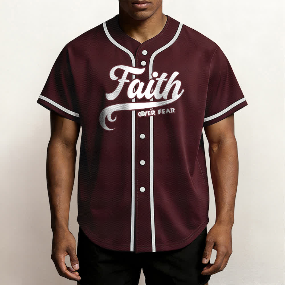 Christianartworkshop Glaube statt Angst Benutzerdefiniertes Unisex-Baseballtrikot mit Namen und Nummer - image 36
