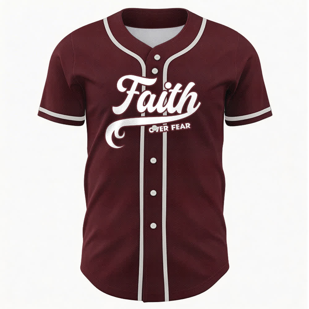 Christianartworkshop Glaube statt Angst Benutzerdefiniertes Unisex-Baseballtrikot mit Namen und Nummer - image 34