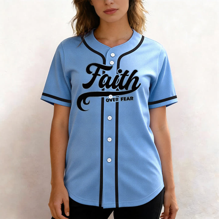 Christianartworkshop Glaube statt Angst Benutzerdefiniertes Unisex-Baseballtrikot mit Namen und Nummer - image 44
