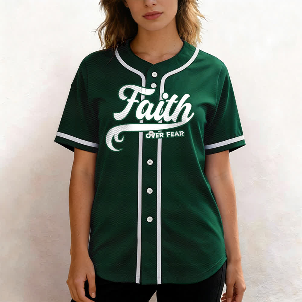 Christianartworkshop Glaube statt Angst Benutzerdefiniertes Unisex-Baseballtrikot mit Namen und Nummer - image 52