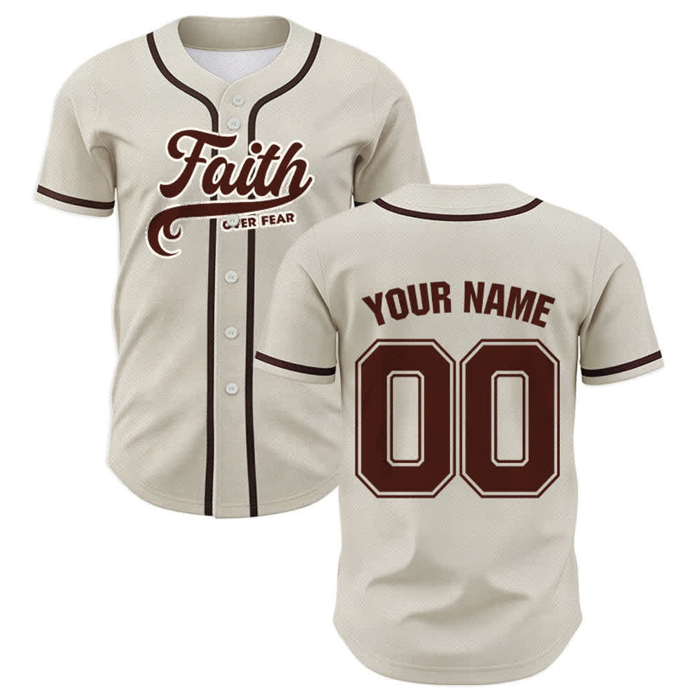 Christianartworkshop Glaube statt Angst Benutzerdefiniertes Unisex-Baseballtrikot mit Namen und Nummer - image 57