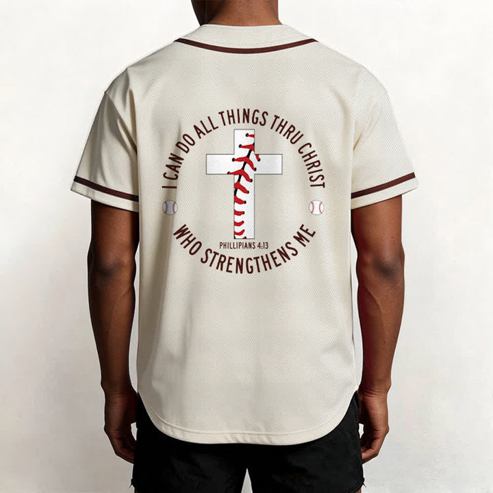 Christianartworkshop Philipper 4:13 Ich kann alles tun Unisex Baseballtrikot - image 5