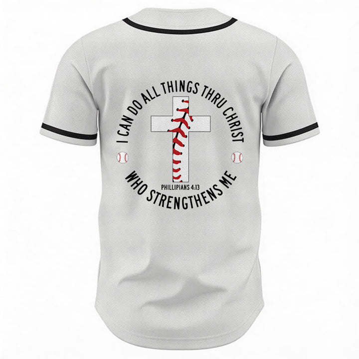 Christianartworkshop Philipper 4:13 Ich kann alles tun Unisex Baseballtrikot - image 8