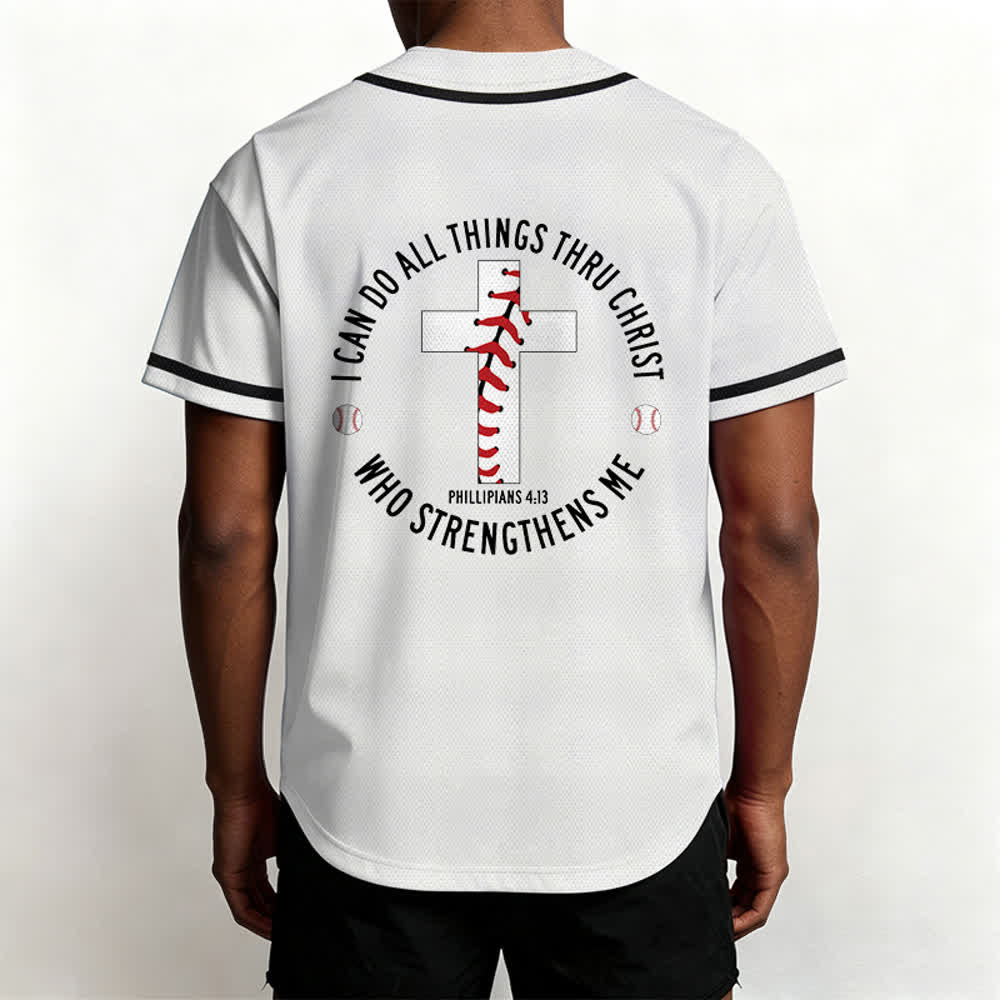 Christianartworkshop Philipper 4:13 Ich kann alles tun Unisex Baseballtrikot - image 10