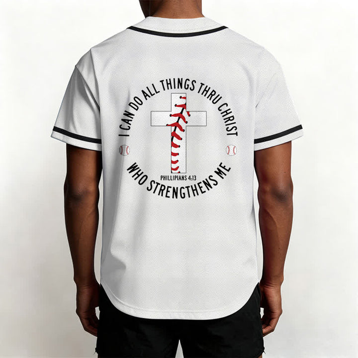 Christianartworkshop Philipper 4:13 Ich kann alles tun Unisex Baseballtrikot - image 10