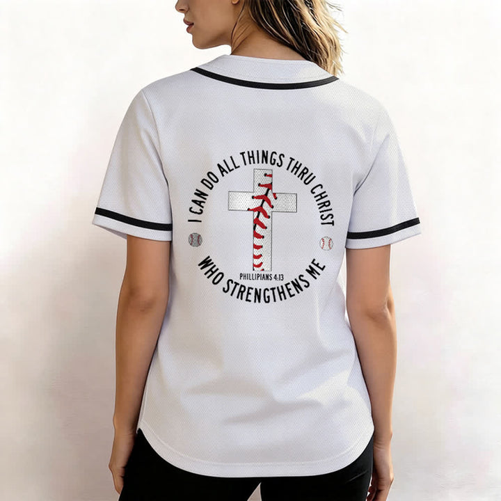 Christianartworkshop Philipper 4:13 Ich kann alles tun Unisex Baseballtrikot - image 12
