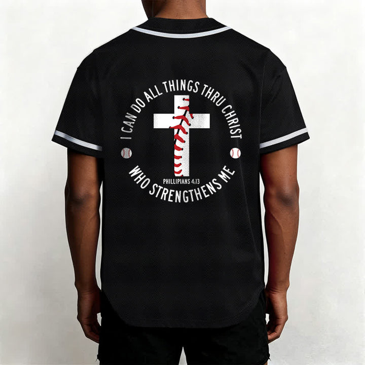 Christianartworkshop Philipper 4:13 Ich kann alles tun Unisex Baseballtrikot - image 17