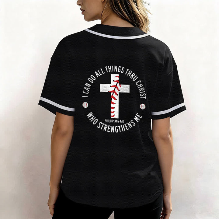 Christianartworkshop Philipper 4:13 Ich kann alles tun Unisex Baseballtrikot - image 19