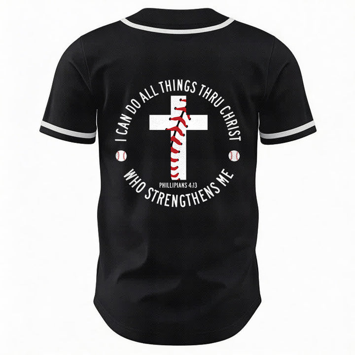 Christianartworkshop Philipper 4:13 Ich kann alles tun Unisex Baseballtrikot - image 15