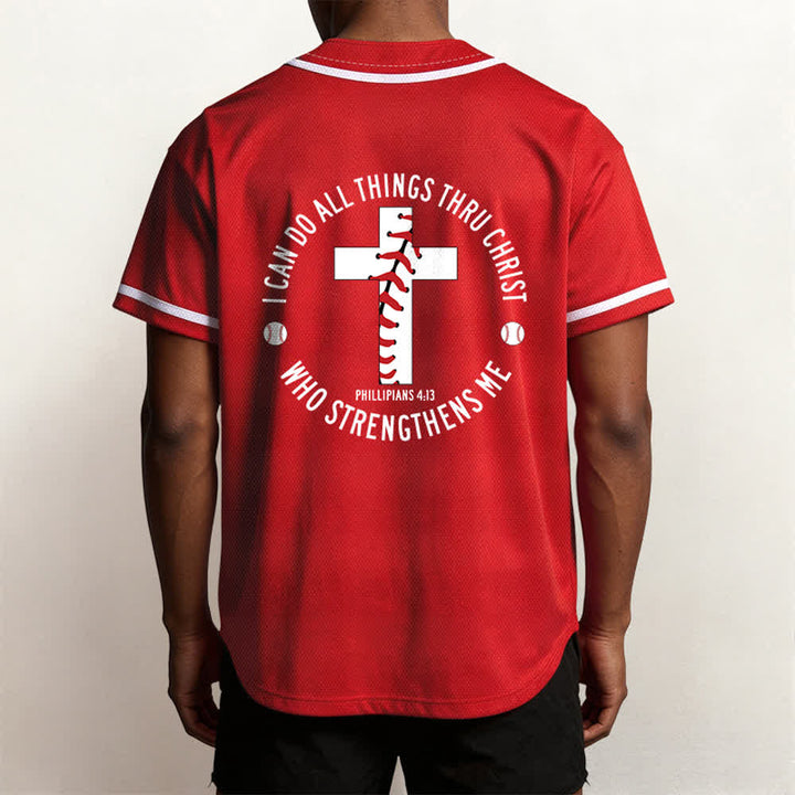 Christianartworkshop Philipper 4:13 Ich kann alles tun Unisex Baseballtrikot - image 26