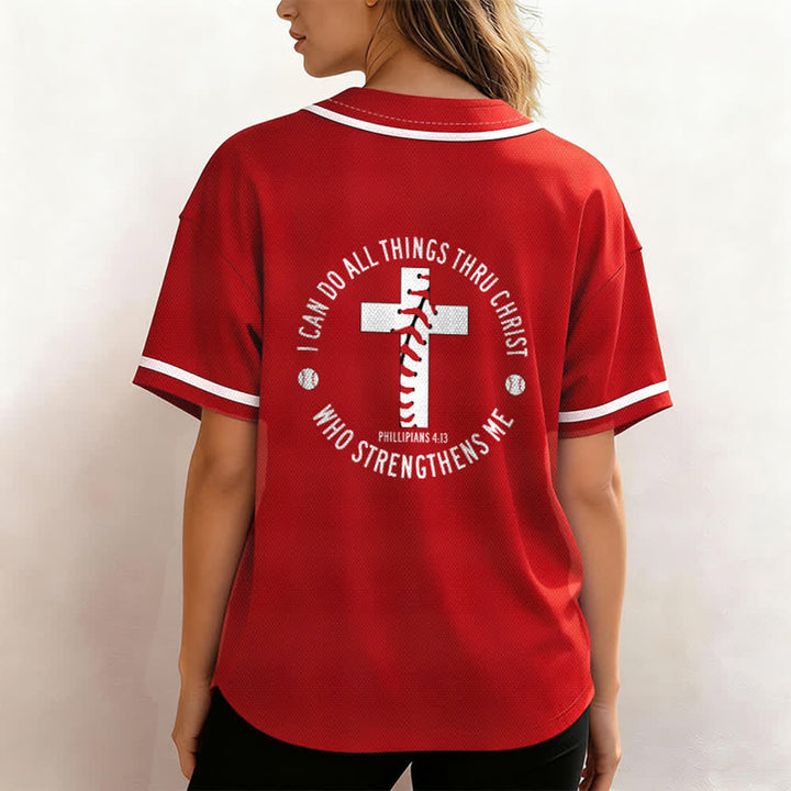Christianartworkshop Philipper 4:13 Ich kann alles tun Unisex Baseballtrikot - image 24