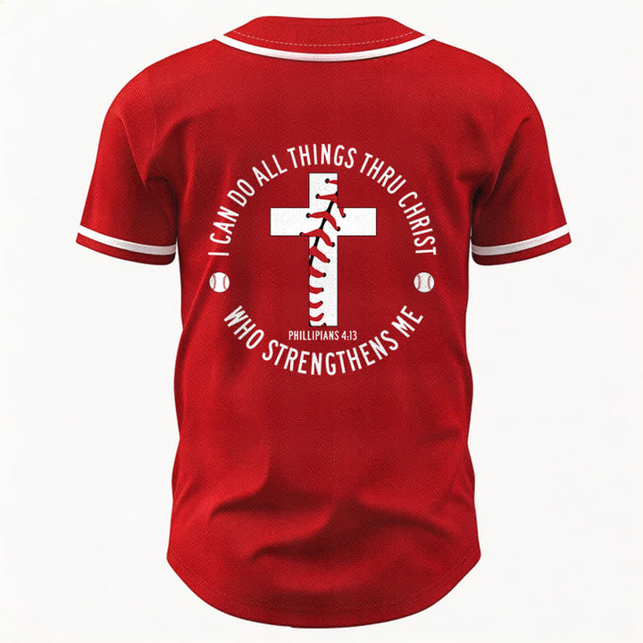 Christianartworkshop Philipper 4:13 Ich kann alles tun Unisex Baseballtrikot - image 22