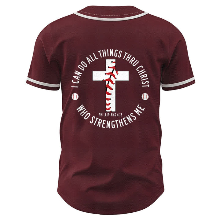 Christianartworkshop Philipper 4:13 Ich kann alles tun Unisex Baseballtrikot - image 29