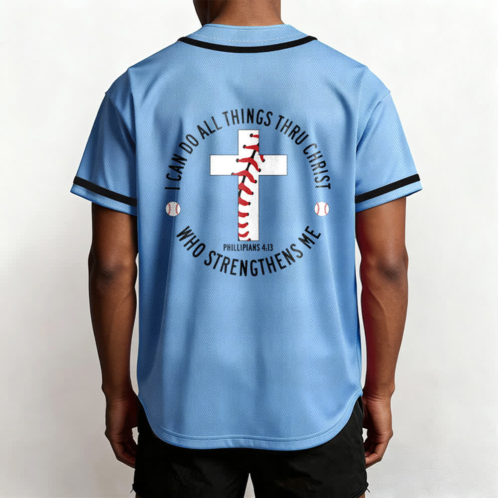 Christianartworkshop Philipper 4:13 Ich kann alles tun Unisex Baseballtrikot - image 40
