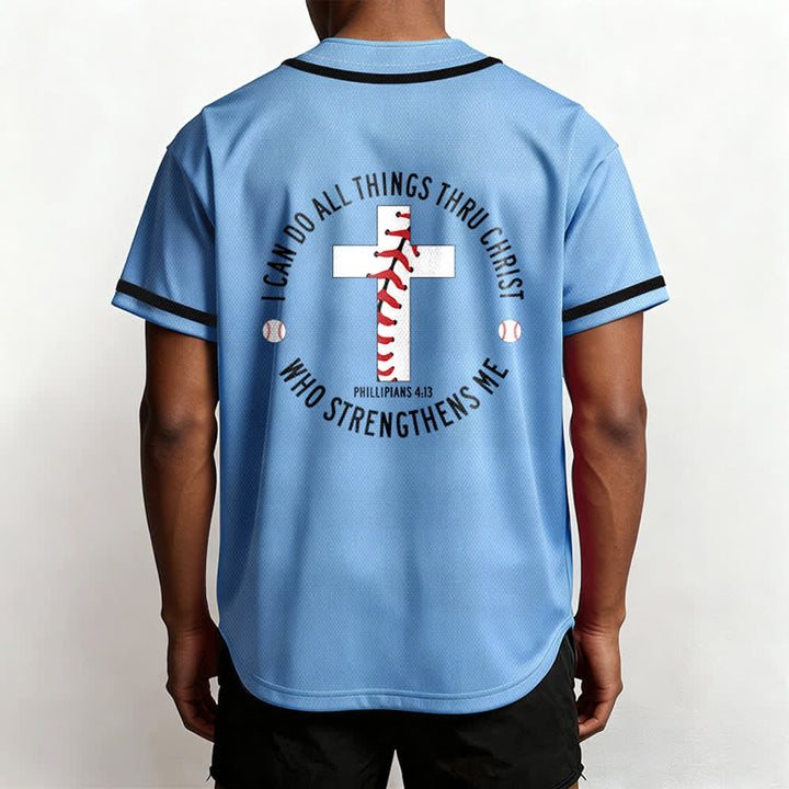 Christianartworkshop Philipper 4:13 Ich kann alles tun Unisex Baseballtrikot - image 40