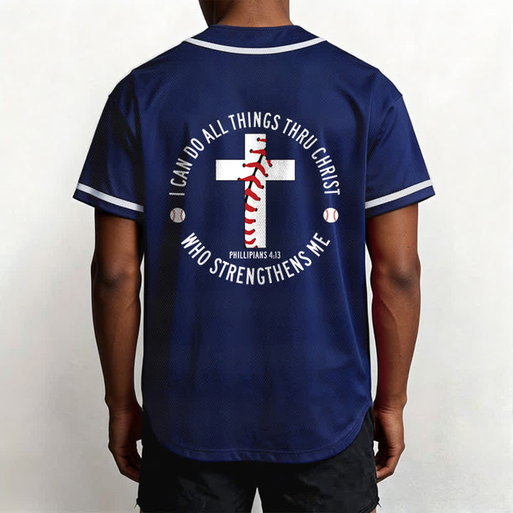 Christianartworkshop Philipper 4:13 Ich kann alles tun Unisex Baseballtrikot - image 47