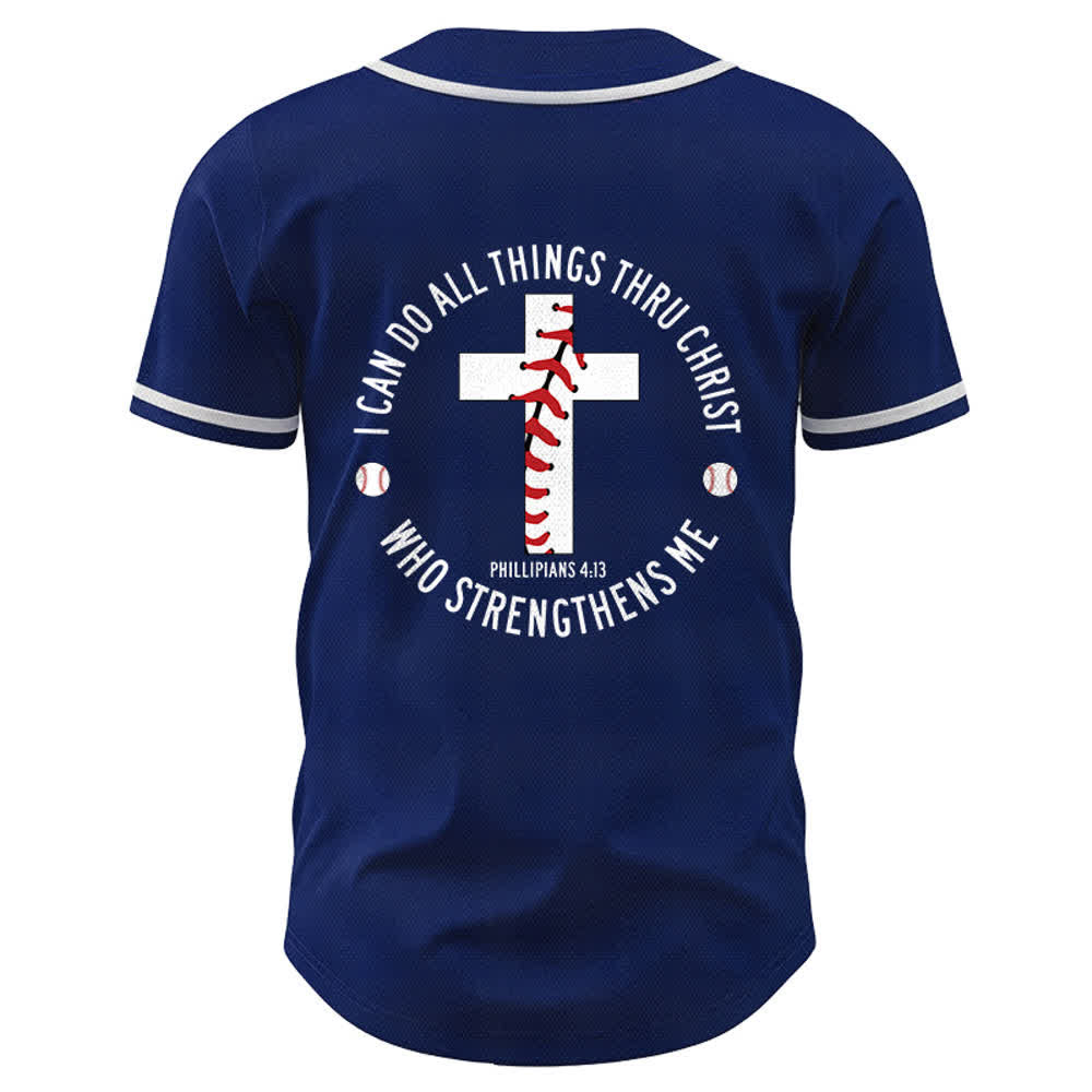 Christianartworkshop Philipper 4:13 Ich kann alles tun Unisex Baseballtrikot - image 43