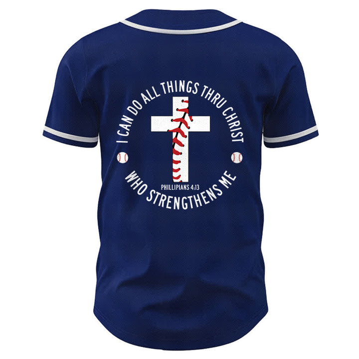 Christianartworkshop Philipper 4:13 Ich kann alles tun Unisex Baseballtrikot - image 43