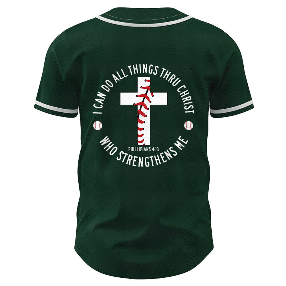 Christianartworkshop Philipper 4:13 Ich kann alles tun Unisex Baseballtrikot - image 50