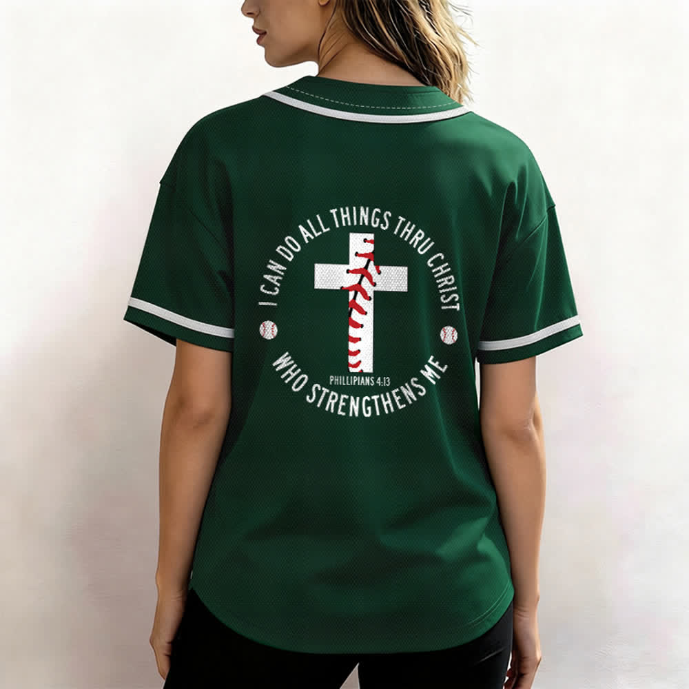Christianartworkshop Philipper 4:13 Ich kann alles tun Unisex Baseballtrikot - image 52