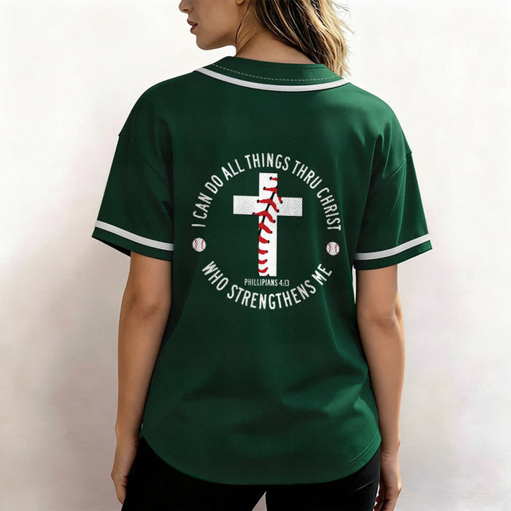 Christianartworkshop Philipper 4:13 Ich kann alles tun Unisex Baseballtrikot - image 52