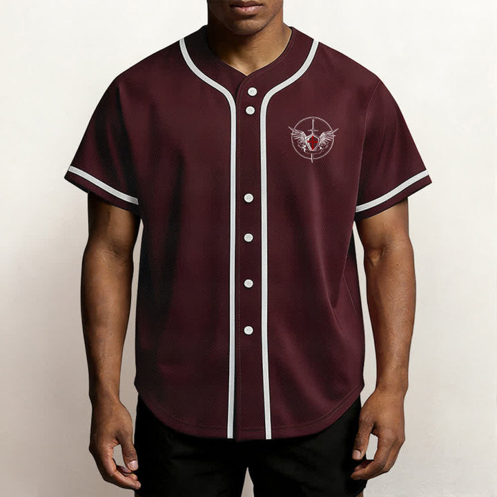 Christianartworkshop St. Michael Archangel Defend Us Unisex Baseball Jersey - image 25