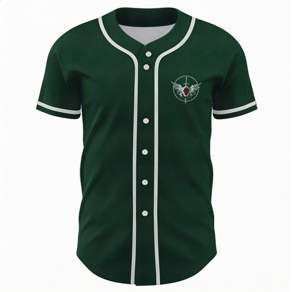 Christianartworkshop St. Michael Archangel Defend Us Unisex Baseball Jersey - image 44