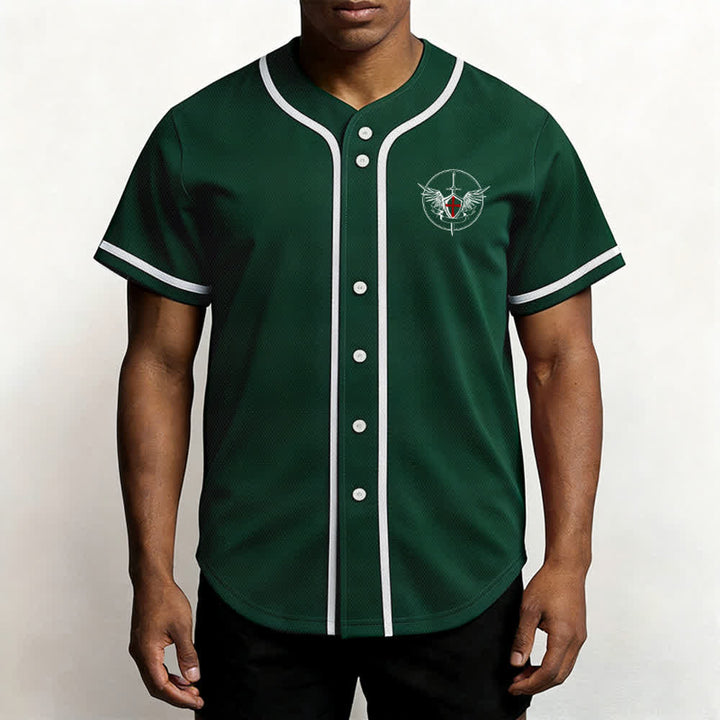 Christianartworkshop St. Michael Archangel Defend Us Unisex Baseball Jersey - image 48