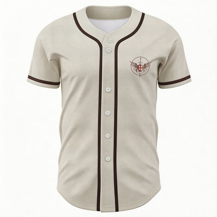 Christianartworkshop St. Michael Archangel Defend Us Unisex Baseball Jersey - image 51