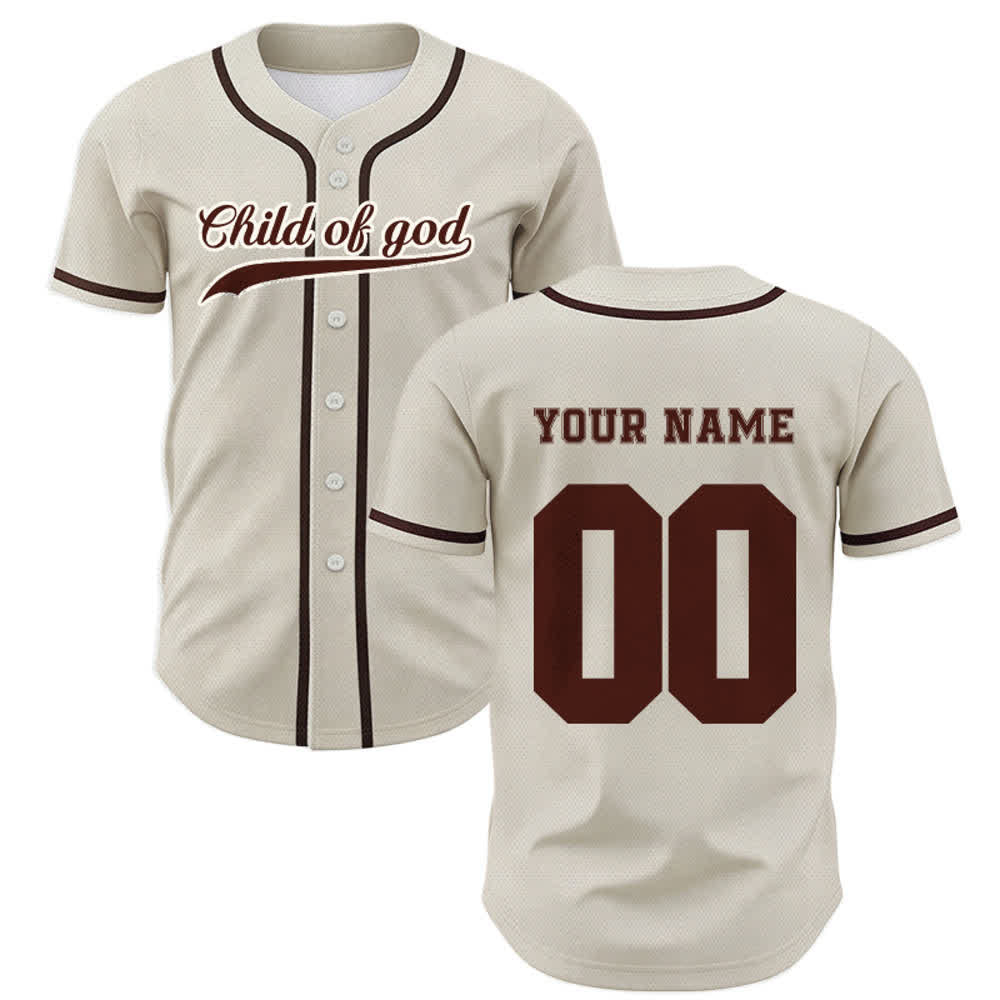 Christianartworkshop Kind Gottes Benutzerdefiniertes Unisex-Baseballtrikot mit Namen und Nummer - image 1