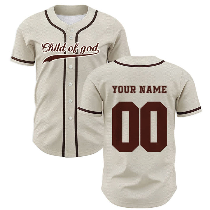 Christianartworkshop Kind Gottes Benutzerdefiniertes Unisex-Baseballtrikot mit Namen und Nummer - image 1