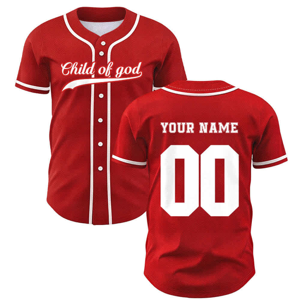 Christianartworkshop Kind Gottes Benutzerdefiniertes Unisex-Baseballtrikot mit Namen und Nummer - image 25