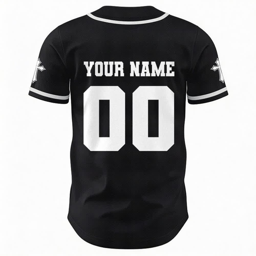 Christianartworkshop Löwenkreuz Jesus Glaube Personalisiertes Namens- und Nummern-Baseballtrikot Unisex Individuelles Trikot - image 2