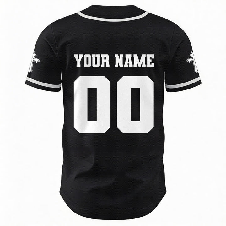 Christianartworkshop Löwenkreuz Jesus Glaube Personalisiertes Namens- und Nummern-Baseballtrikot Unisex Individuelles Trikot - image 2