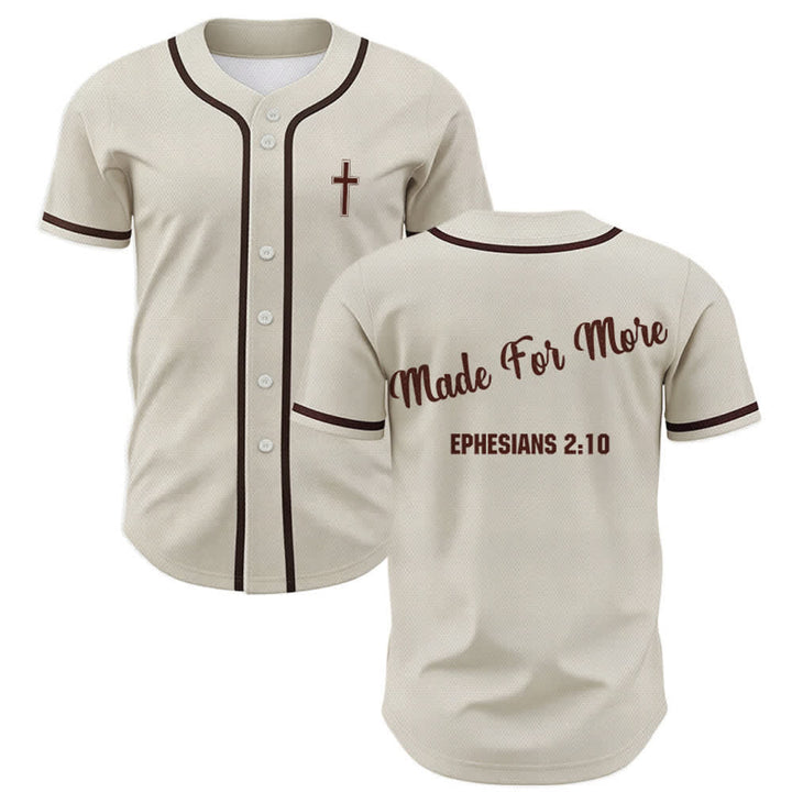 Christianartworkshop Made For More Ephesians 2:10 Unisex Baseball Jersey - Aprikose - 5XL - image 49