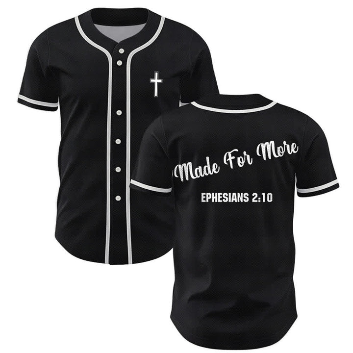 Christianartworkshop Made For More Ephesians 2:10 Unisex Baseball Jersey - Schwarz - 5XL - image 14