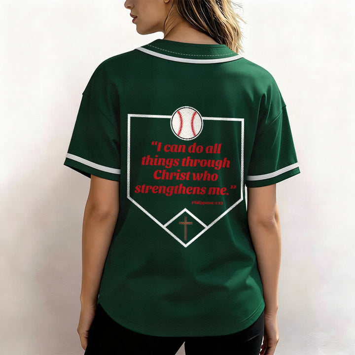 Christianartworkshop Philipper 4,13 Glaube Baseball-Trikot: Baseball-Kreuz-Motto Stärke Hingabe Sportshirt - image 52