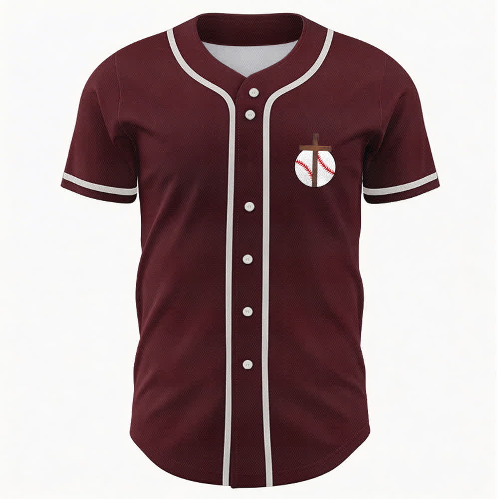 Christianartworkshop Philipper 4,13 Glaube Baseball-Trikot: Baseball-Kreuz-Motto Stärke Hingabe Sportshirt - image 37