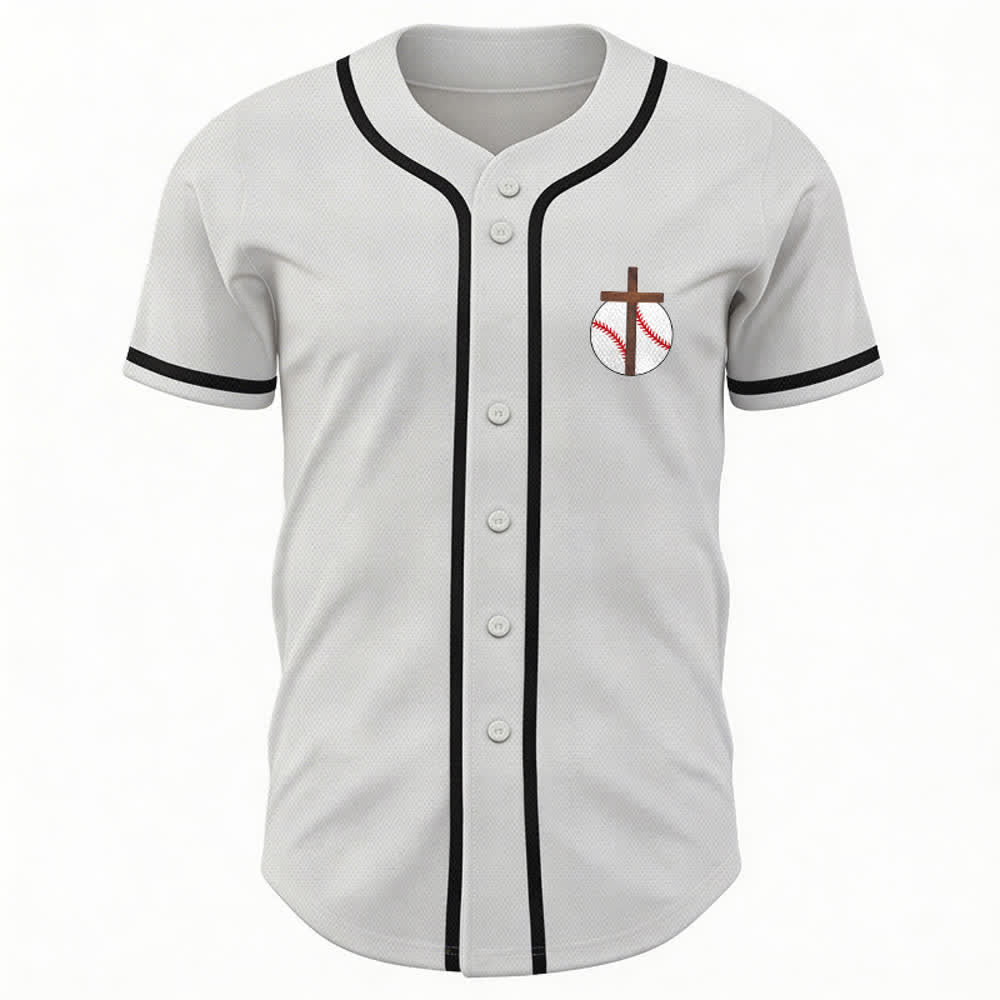 Christianartworkshop Philipper 4,13 Glaube Baseball-Trikot: Baseball-Kreuz-Motto Stärke Hingabe Sportshirt - image 16