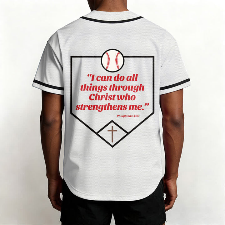 Christianartworkshop Philipper 4,13 Glaube Baseball-Trikot: Baseball-Kreuz-Motto Stärke Hingabe Sportshirt - image 19
